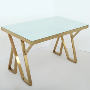 Mesas de Comedor Ovaladas Modernas de Nuevo Diseño con Tapa de Mármol, Mesa de Comedor de Lujo para 6 Personas, Mesa de Comedor de Metal - Product Image 5