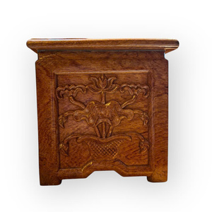 Expositor cuadrado fabricado en madera maciza de palisandro, tamaño 18x18cm. - Product Image 2