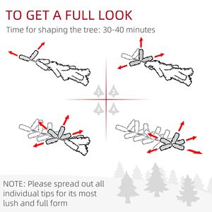 Albero di Natale Artificiale Preilluminato Alto 180 cm con 636 Rami Innevati, 250 Luci Giallo Caldo Trasparenti, Decorazione Natalizia con Apertura Automatica - Product Image 4