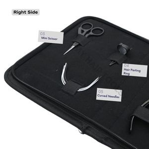 Kit d'outils pour extensions capillaires : applicateur et kit de retrait, aiguille de séparation et pinces de salon, pince à boucle pour doigt avec pince professionnelle pour extensions capillaires - Product Image 4