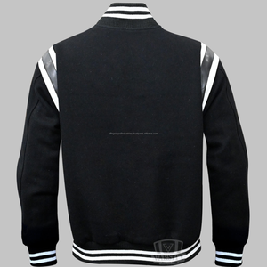 Chaqueta de lana de talla grande personalizada OEM para hombre, abrigo de invierno transpirable con diseño universitario y cuello levantado, venta al por mayor - Product Image 2