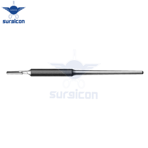 Cuchillo de Cirugía con Mango de Goma de 14.5 cm / 5-3/4 Pulgadas 3 Piezas de Mango Quirúrgico Reutilizable de Acero Inoxidable Redondo y Sólido para Cirugía Dental y Periodontal - Product Image 3