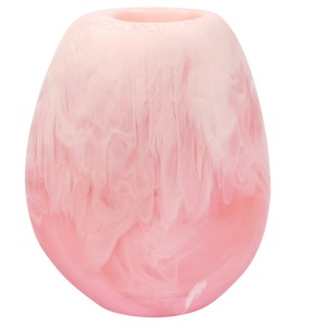 Meilleur vase en résine écologique fait main, texture marbrée, motif tourbillon blanc, forme irrégulière pour la décoration de la maison - MOON RISE CRAFT - Product Image 3