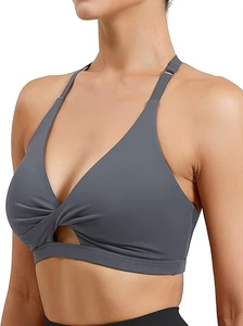 เสื้อชั้นในกีฬาผู้หญิง OEM แบบไร้ตะเข็บ ผ้าริบ สำหรับโยคะและออกกำลังกาย รับทำโลโก้ ชุดออกกำลังกาย - Product Image 4