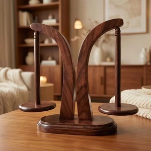 Wooden Double Yarn Holder Magnetic Rotating Yarn Ball Stand Anti Slip Knitting Crochet Rack <b>Desk</b> <b>Organizer</b> - Product Image 4