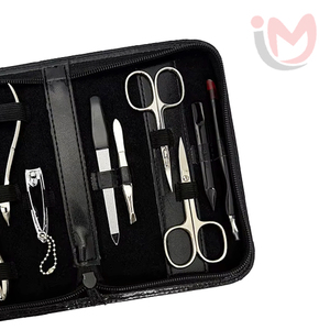 Ensemble de manucure et pédicure professionnel de luxe en acier inoxydable, 14 pièces, durable, avec sac, pour hommes, femmes, adolescents et enfants - Product Image 2