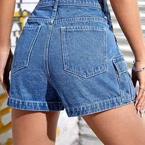 Shorts en jean cargo pour femme, taille haute, tendance, décontractés, pour l'été, les voyages et les activités de plein air - Product Image 2