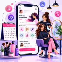 Sistem Manajemen Penjadwalan Janji Salon Cerdas, Penjadwalan Penata Rambut, Otomatisasi Pemesanan Pelanggan, Stok Internet, Kompatibel MAC