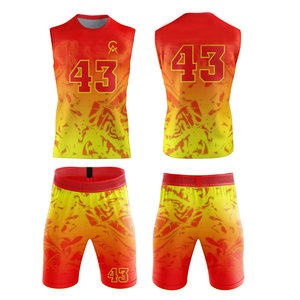 New Design Premium Quality 7V7 Uniform Quick Dry Wholesale Breathable 100% Polyester Fabric Customizable OEM Service for Adults - Product Image 1