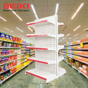 Exhibidor Metálico Personalizado de Alta Resistencia, Estante de Supermercado de Doble Cara con Estantes Ajustables, Instalación Rápida para Comercio Minorista - Product Image 2