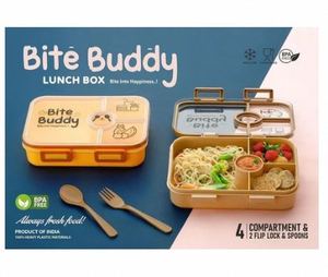 Lightweight T Multi <b>Compartment</b> Tokyo Bento <b>Box</b> Separate Food Items For <b>Lunch</b> snacks And fruits At Bulk Price - Product Image 2
