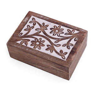 Caja de Madera Tallada a Mano, Caja de Madera Maciza de Mango, Caja de Joyería de Madera para Regalos, Venta al por Mayor de Fábrica al Mejor Precio, Caja de Regalo de Madera - Product Image 1