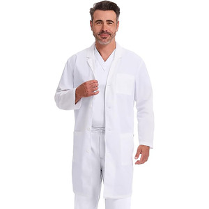 Bata de Laboratorio Blanca Clásica para Hombre – Uniforme Profesional para Médico - Product Image 1