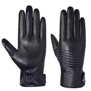 Nouveaux gants d'hiver en cuir souple pour femmes, gants chauds avec fourrure pour la conduite - Product Image 3