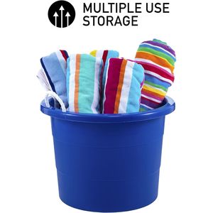 Contenitore Blu da 19 Galloni con Manico in Corda, Facile Accesso, Confezione da 2 per Organizzazione Domestica - Product Image 5