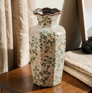 Hot <b>Ceramic</b> Flower <b>Vase</b> Shabby Chic Style Painted Floral Design Tabletop Decor 8-16 Inches Exquisite Durable - Product Image 6