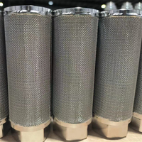 Tube en maille plissée sinterisée en acier inoxydable 316L pour filtration d'huile de boîte de vitesses d'éolienne