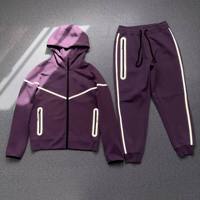 Nouvelle veste de survêtement zippée en molleton technique tricoté 3D imprimé, réfléchissante, en coton à couche d'air, pour homme, idéale pour l'hiver