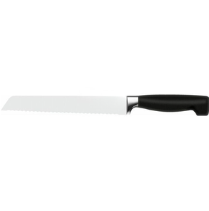 Ensemble de couteaux de cuisine verticaux marron avec manches noirs, lames argentées, ciseaux et aiguiseur pour trancher, couper et préparer les aliments - Product Image 4