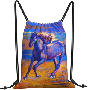 SONS ENTERPRISES Customized Nylon Water Resistant Lightweight <b>Drawstring</b> <b>Backpacks</b> Adjustable Strap Screen Print Logo Football - Product Image 1