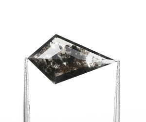 Diamante de laboratorio de 2.20 ct con corte Kite, estilo sal y pimienta, corte excelente, para joyería, estilo rústico, diamantes negros, diamante sal y pimienta - Product Image 3