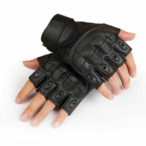 Guantes de Gimnasio Transpirables de Medio Dedo de Cuero para Levantamiento de Pesas, Fisicoculturismo, Entrenamiento Deportivo y Ejercicio - Unisex - Product Image 2