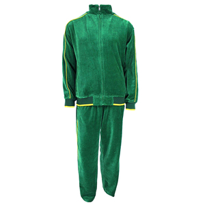 Men's Brown Velvet Tracksuit Set Full <b>Zip</b> Jacket and Jogger Pants Solid Color Casual Wear with Side Pockets Autumn Style - Product Image 6