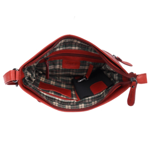Premium Designer Red Genuine Leather Crossbody Hand <b>Bag</b> With <b>Shoulder</b> Strap Classic Satchel Design Zip Closure Women Daily Use - Product Image 3