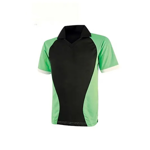 Uniforme de Cricket de Manga Corta con Bloques de Color Negro y Verde, Unisex, Corte Regular para Adultos, Transpirable, de Poliéster - Product Image 5