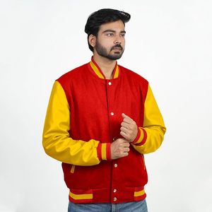 Blouson Bomber d'Hiver Moderne pour Homme avec Col Montant et Logo Frontal – Design Universitaire Élégant - Product Image 3