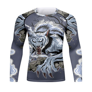 เสื้อรัดกล้ามเนื้อสำหรับผู้ชายแบบสั่งทำพิเศษสำหรับกีฬาบราซิลเลียนยิวยิตสู แขนยาว สำหรับการฝึกซ้อม MMA - Product Image 5