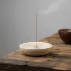 High Quality Travertine Stone Finish Resin Mabkhara Customizable Arabic <b>Oud</b> Burner for Hotels Villas and Luxury Homes - Product Image 2