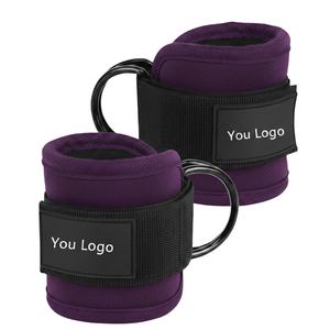 สายรัดฝึกกล้ามเนื้อก้นแบบขายส่ง |   สายรัดข้อเท้าแบบ D-Ring สำหรับเครื่องเคเบิลแมชชีน, รองรับการยกน้ำหนัก, รับทำโลโก้ตามสั่ง - Product Image 1