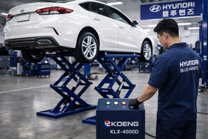 Elevador de Autos de Doble Tijera KOENG KLX-4000D, Elevador Hidráulico de 4 Toneladas para Taller de Reparación de Automóviles - Product Image 5