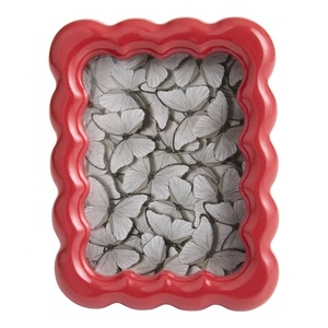 Eco-Friendly DIY Rectangular Resin <b>Photo</b> <b>Frame</b> White <b>Black</b> Inlay Sculpture Pattern Customized Color Handmade Portable Home - Product Image 5