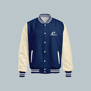 Chaqueta de invierno para hombre, cálida, de lana/poliéster, estilo universitario, acolchada, con cierre de cremallera, estilo americano clásico, de alta gama - Product Image 1