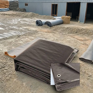 Vente en gros de bâches en PE imperméables noires robustes, couverture de tente de camion en tissu industriel de bonne qualité - Product Image 1