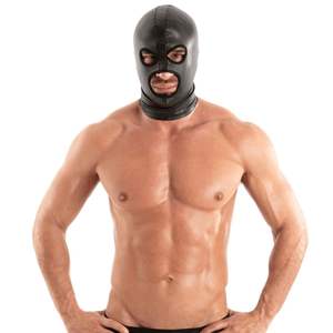 Máscara de Cuero Negra para Hombre, Estilo Bad Boys, Máscara Facial Completa de Cuero, Elegante y Sensual - Product Image 1