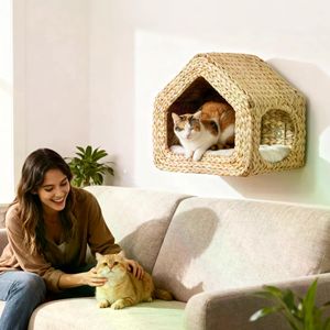 Modern Waterproof Wooden Cat House Custom <b>Logo</b> Solid Pattern Indoor and Travel Use for Small Breeds <b>No</b> Shipments on Weekends - Product Image 6