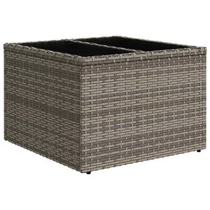 Set Divano da Giardino in Polyrattan Grigio a 7 Pezzi con Cuscini - Collezione Arredamento Patio - Product Image 4