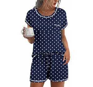 Women 2 Piece <b>Shorts</b> Set O Neck <b>Short</b> Sleeve Loose Fit Solid Color Knitted Top and <b>Shorts</b> Casual Summer Outfit Breathable - Product Image 4