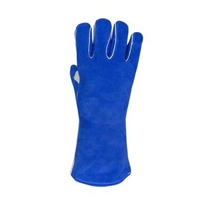 Gants de sécurité industriels robustes en cuir de vachette pleine fleur, antistatiques, renforcés, résistants à l'abrasion, pour la protection des mains lors du barbecue, unis - Product Image 4