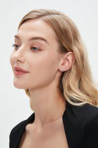 Pendientes de Estrella con Diamante Cultivado en Laboratorio, Oro Sólido de 14K, Diseño Redondo, para Hélice de Cartílago, Joyería Minimalista Brillante y Única - Product Image 5