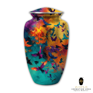 โกศบรรจุอัฐิรูปผีเสื้อหลากสีสไตล์อเมริกัน ทำจากอะลูมิเนียม สำหรับผู้ใหญ่ ดีไซน์สวยงาม เป็นมิตรกับสิ่งแวดล้อม ปรับแต่งได้ ทนทาน - Product Image 2