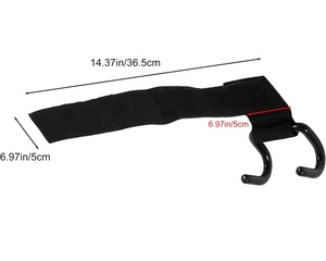 Sangles de crochet de poignet en cuir en plastique robuste pour l'haltérophilie et la traction musculation Power Lifting Workout Gym Essentials - Product Image 3