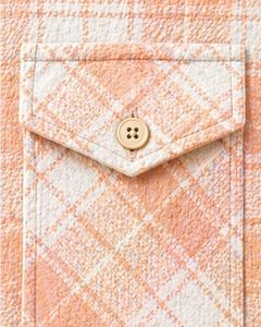เสื้อเชิ้ตลายสก็อตสีขาวพีชแบบลำลองสำหรับผู้ชาย ทรงเข้ารูป แขนยาว ติดกระดุม ผ้าฝ้าย คุณภาพพรีเมียม ดีไซน์ทันสมัย - Product Image 3