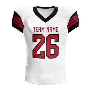 Maillot de football américain personnalisé respirant grande taille, nouveau modèle à manches longues, uniforme imprimé, 100 % polyester - Product Image 3