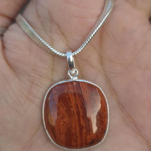 Handmade Red Jasper Pendant Antique Jasper Jewelry Natural Stone <b>Necklace</b> Vintage Style <b>Healing</b> <b>Crystal</b> Gift - Product Image 1