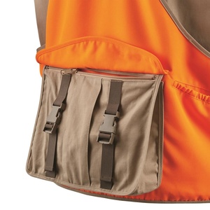 Gilet de chasse personnalisé haute visibilité, imperméable, coupe-vent, respirant, en toile imprimée, protection UV, anti-humidité, orange vif - Product Image 4