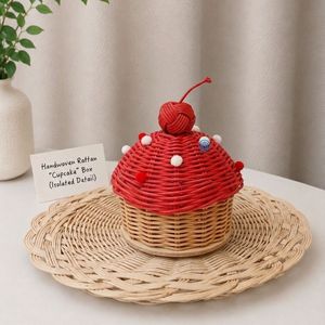 Sustainable Natural Rattan Cupcake Candy <b>Gift</b> Box For Kids Ramadan <b>Eid</b> Treat Basket Handmade Party Favor Wholesale Manufacturer - Product Image 2